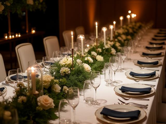 Arrangement floral pour une table de gala